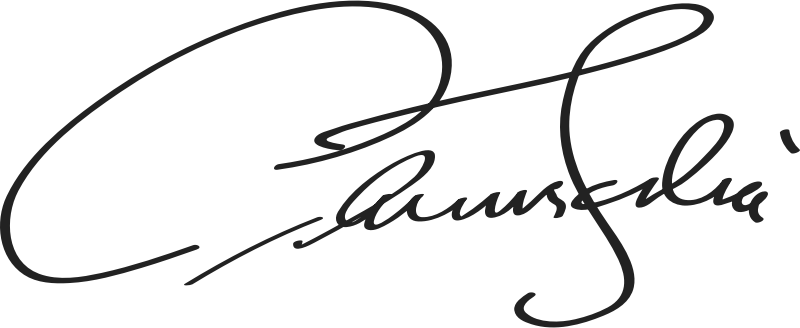 Signature de Céline, fondatrice du Grand Soleil
